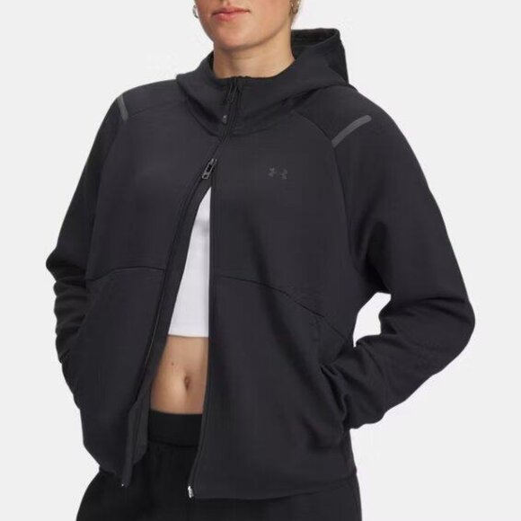 Under Armour UA Unstoppable Fleece Women's Full-Zip Large Black NWT - Picture 1 of 2